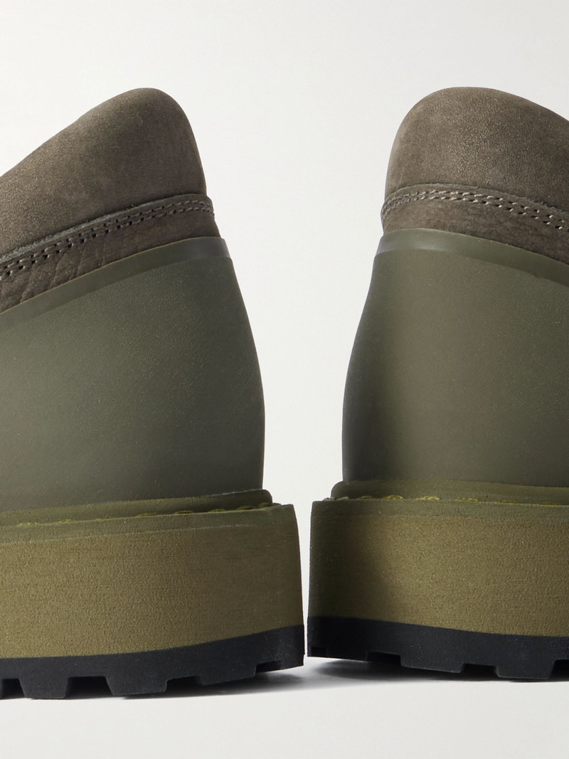 Cornaro Rubber and Nubuck-Trimmed Suede Boots Gray 5