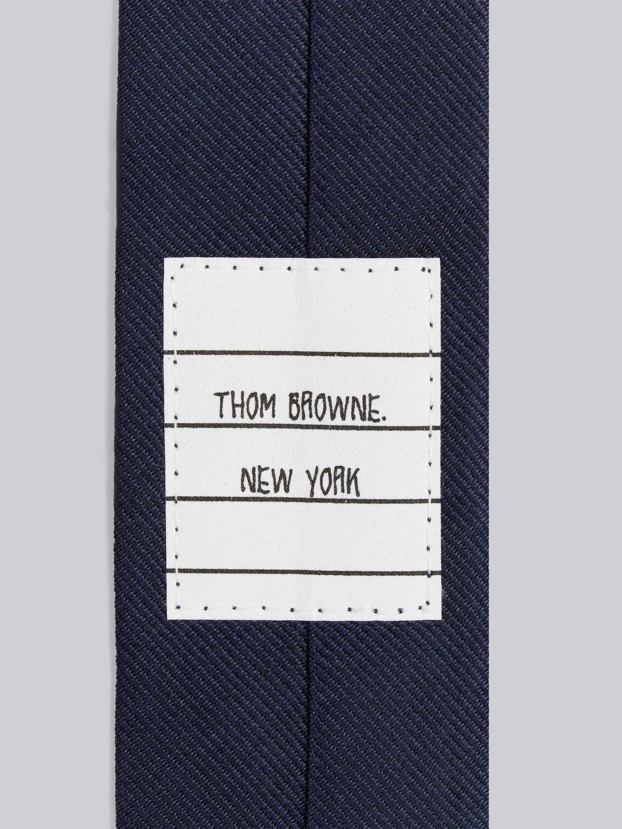 Navy Silk Jacquard Mr.thom Icon 4-Bar Tie - 2