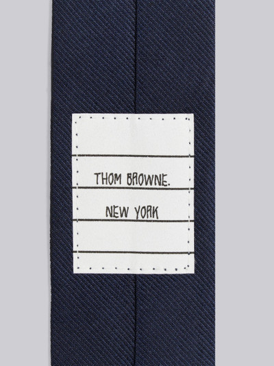 Thom Browne Navy Silk Jacquard Mr.thom Icon 4-Bar Tie outlook