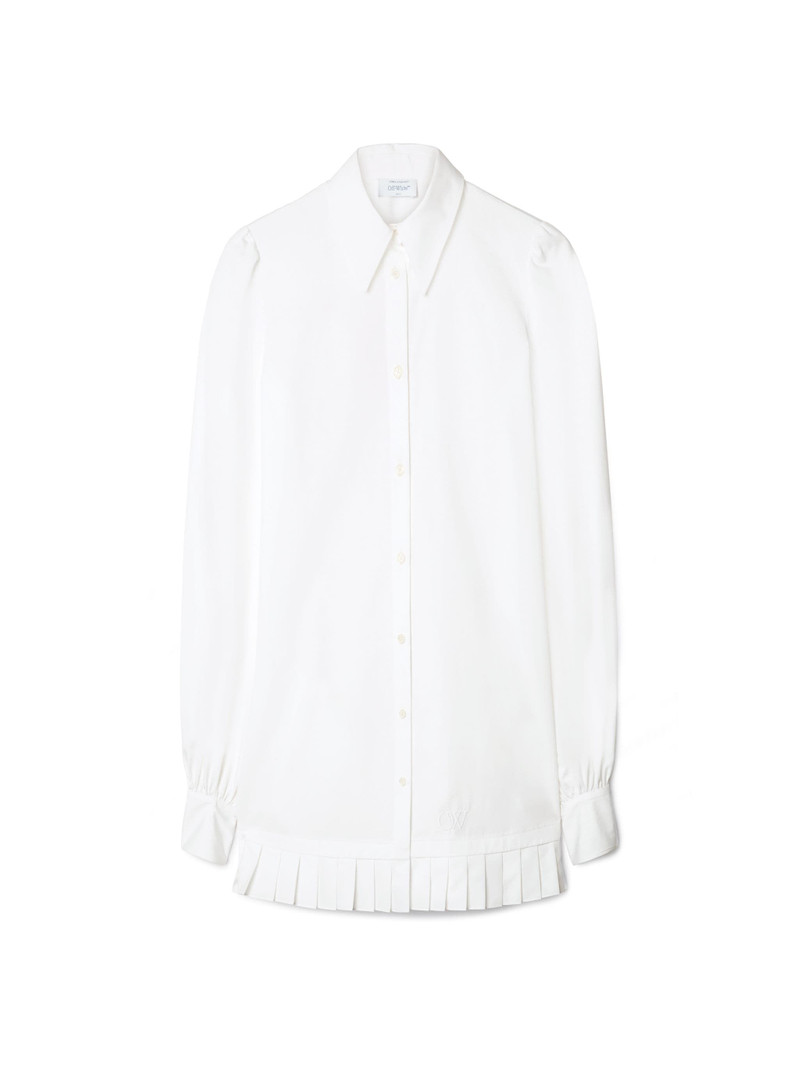 Poplin Pleat Shirt Dress - 1