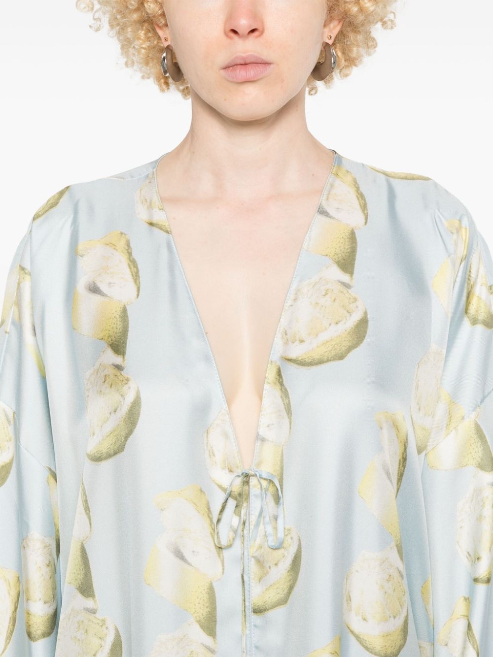 lemon-print kaftan - 5