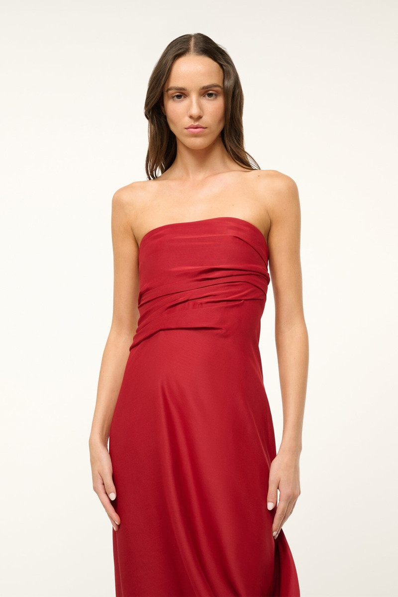 STAUD CARAVAGGIO DRESS ROUGE 5