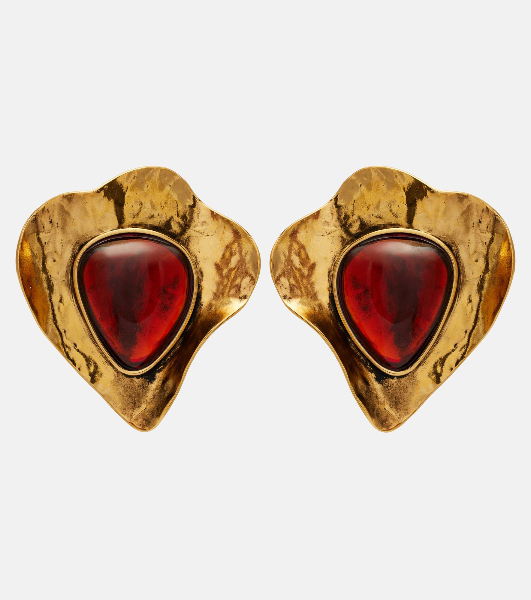 Embellished clip-on earrings - 1