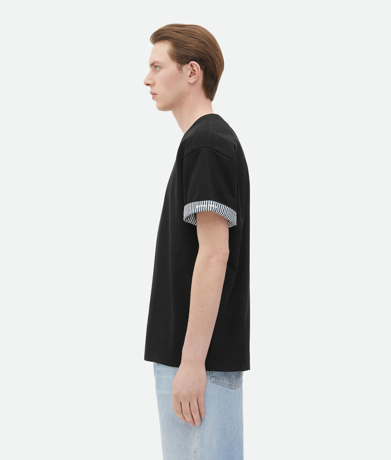 Bottega Veneta Double Layer Striped Cotton T-Shirt outlook