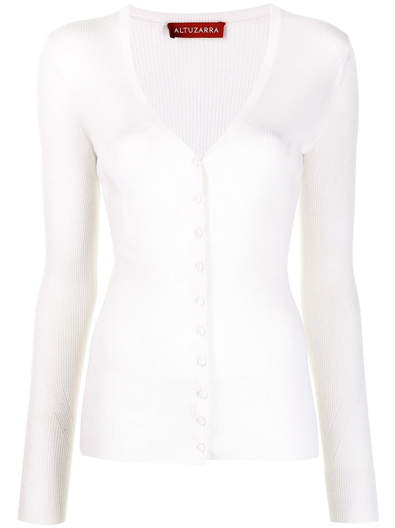 Elodie ribbed knit cardigan - 1