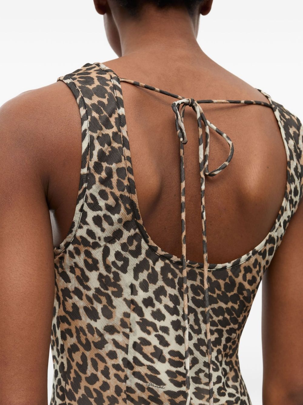 leopard-print dress - 5