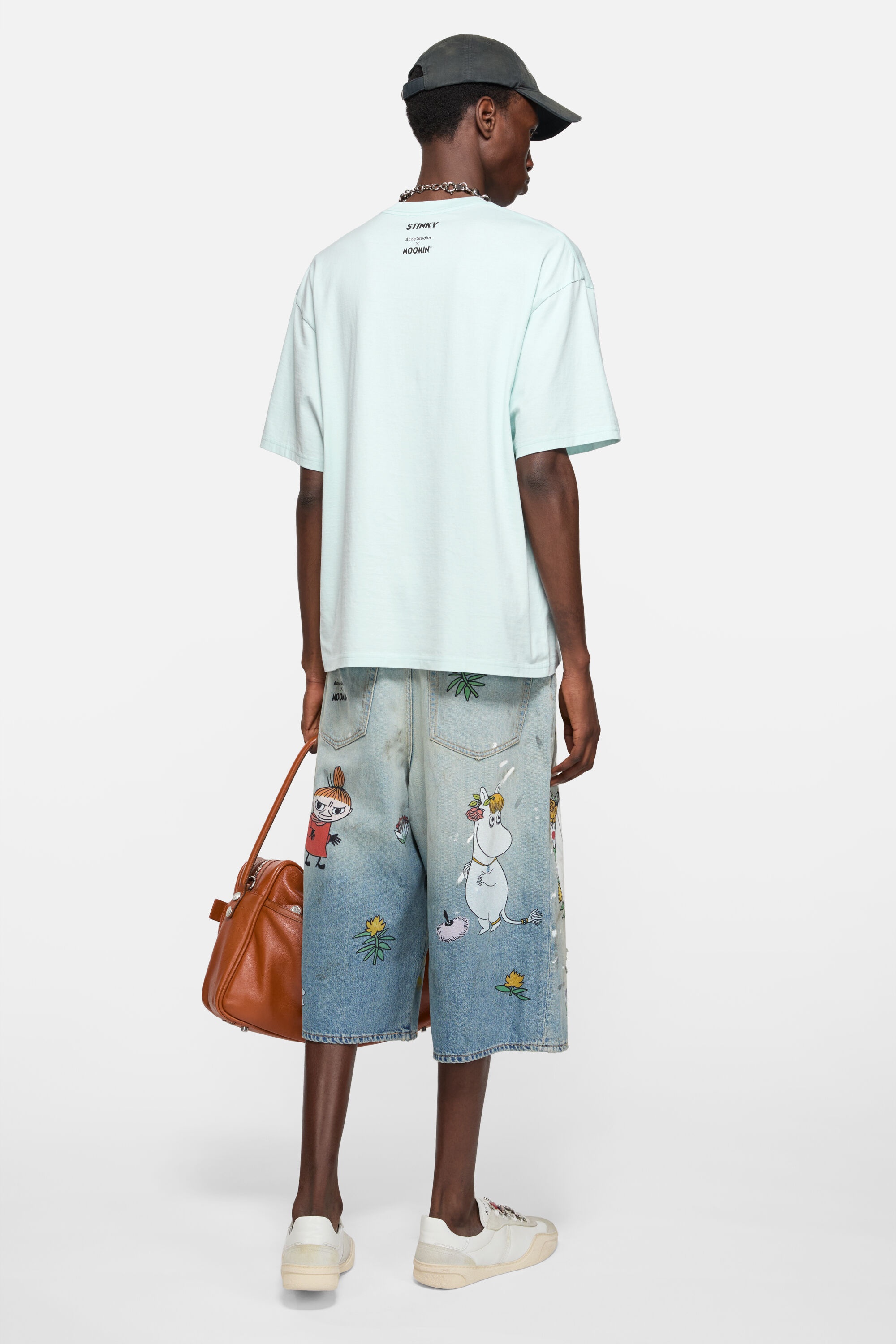 Denim shorts - Loose fit Acne Studios x Moomin - Light blue - 3