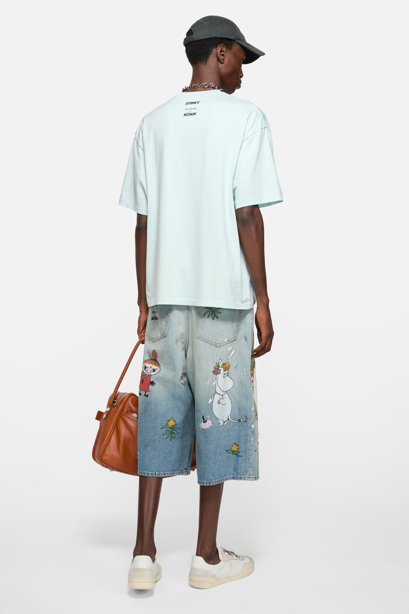 Denim shorts - Loose fit Acne Studios x Moomin - Light blue 3