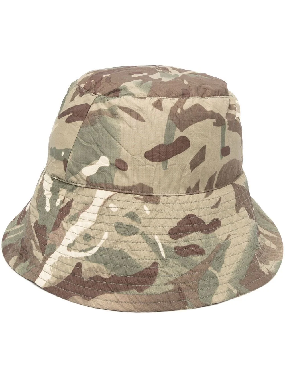 camouflage wide-brim bucket hat - 1