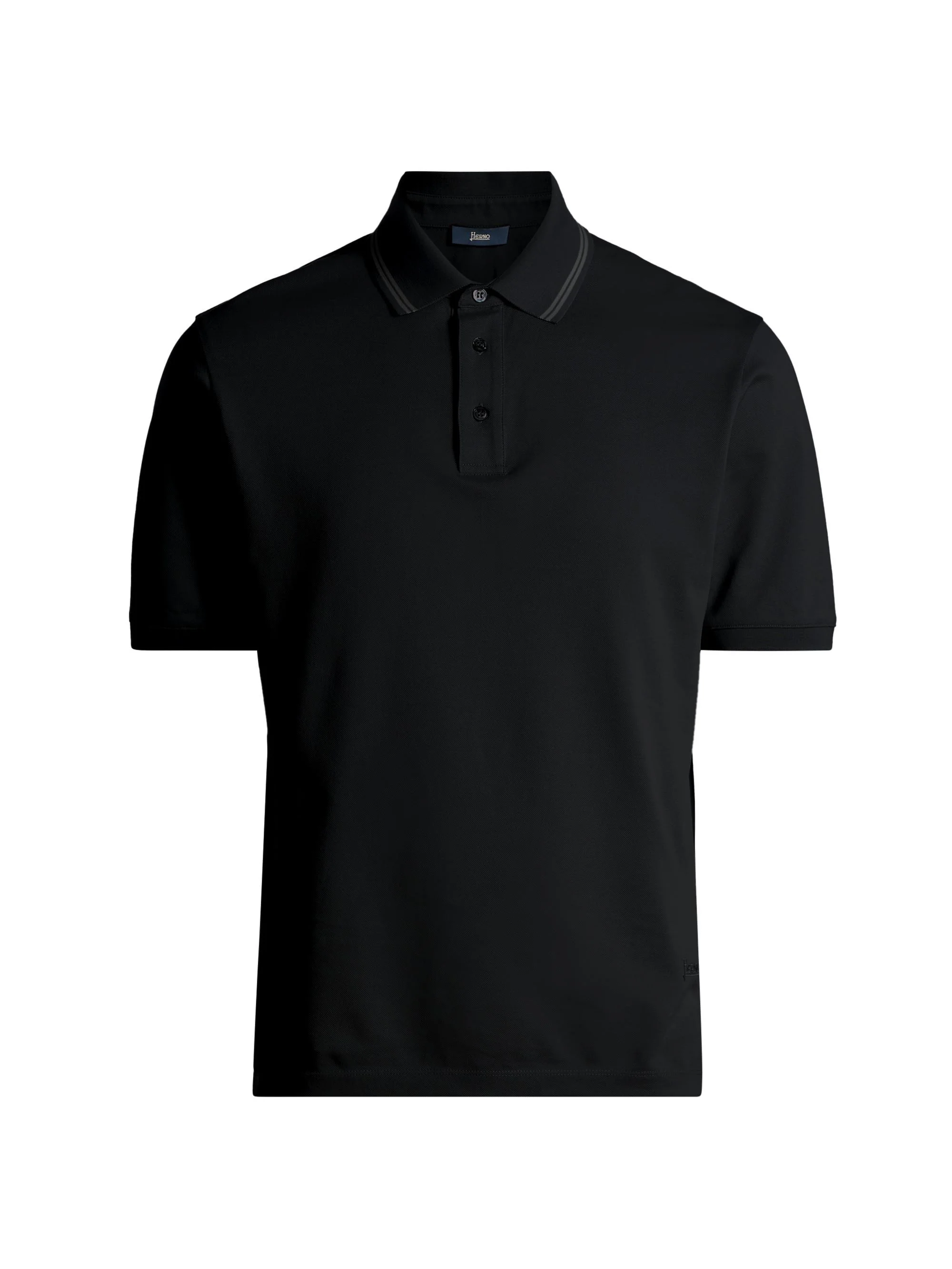 Men's Knit Cotton Polo Shirt - Blue Navy - 1