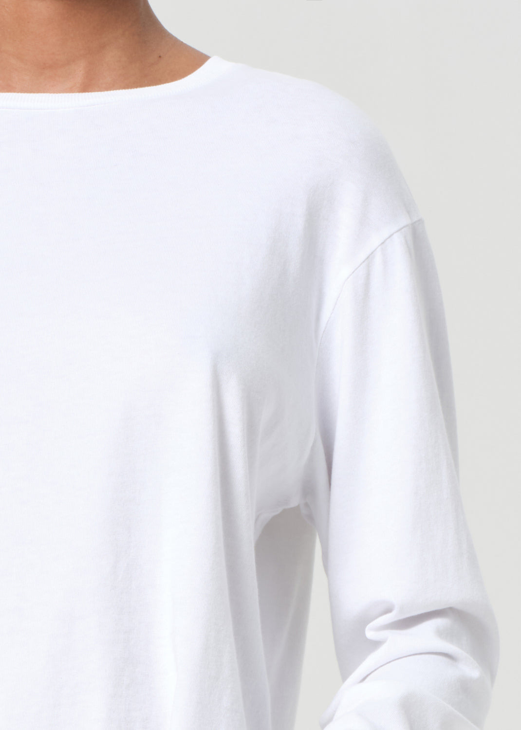 SYDNEY LONG SLEEVE TEE IN WHITE - 5