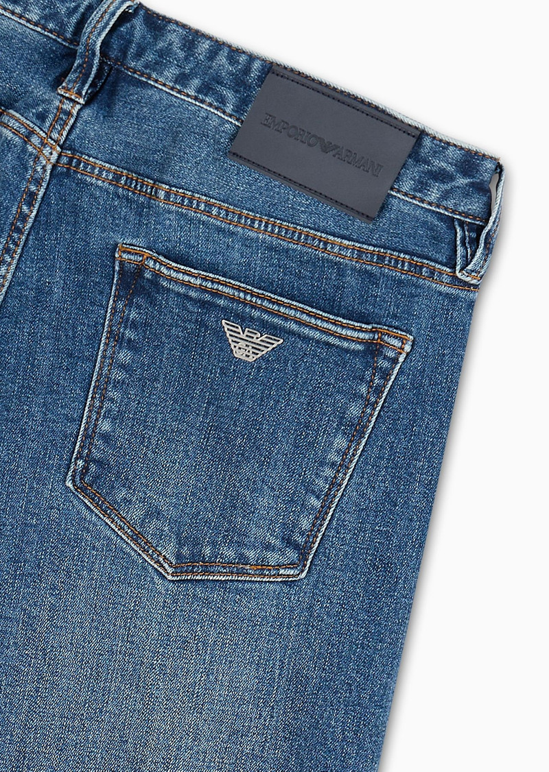 J75 Slim-fit, washed stretch-denim jeans 6