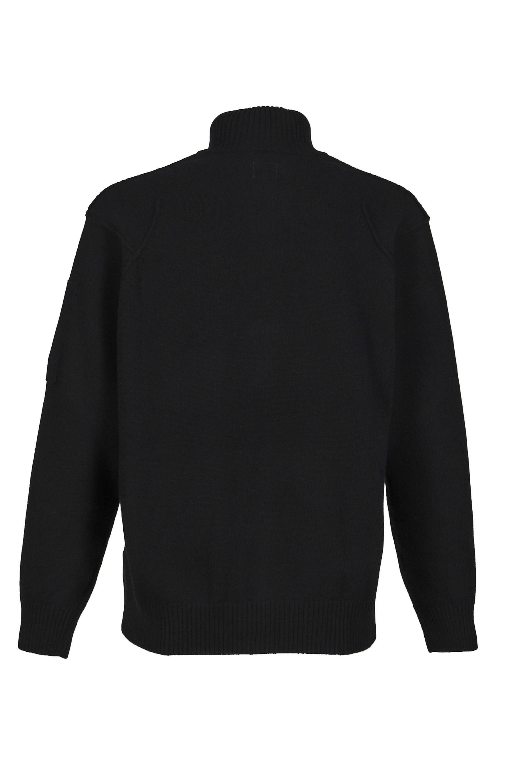 KNW CARDIGAN IN LAMBSWOOL GRS / BLK - 2