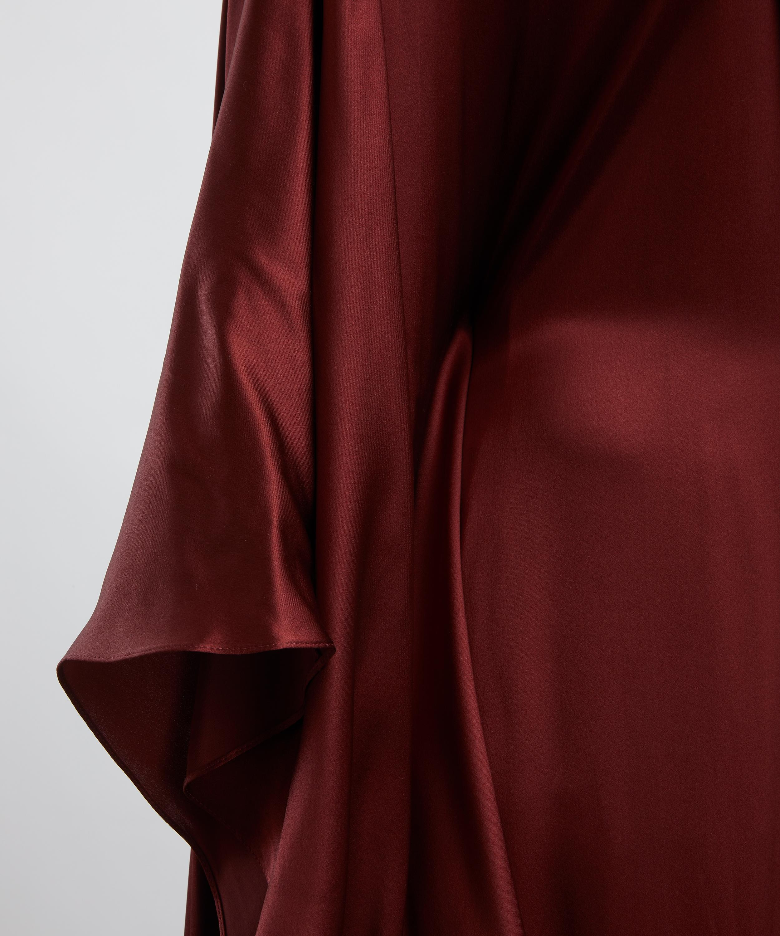 Hiba Chestnut Silk Dress - 5