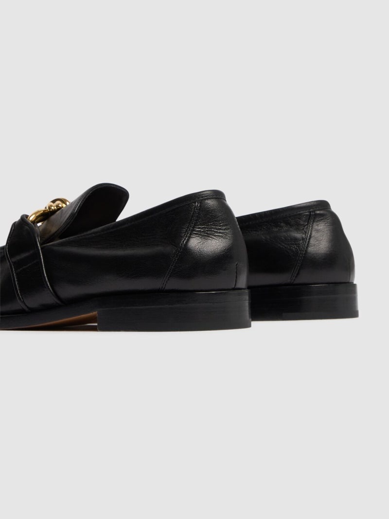 Astaire crinkled leather loafers - 5