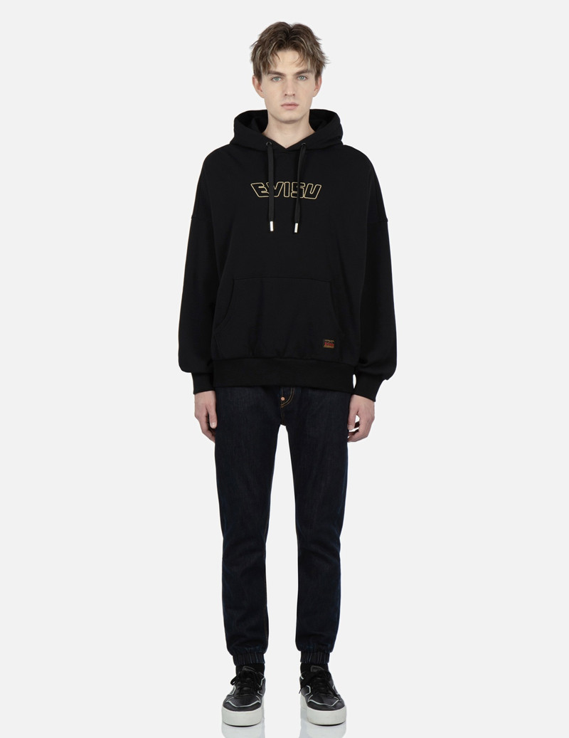 EVISU FISHERMAN GODHEAD PRINT HOODED SWEATSHIRT outlook