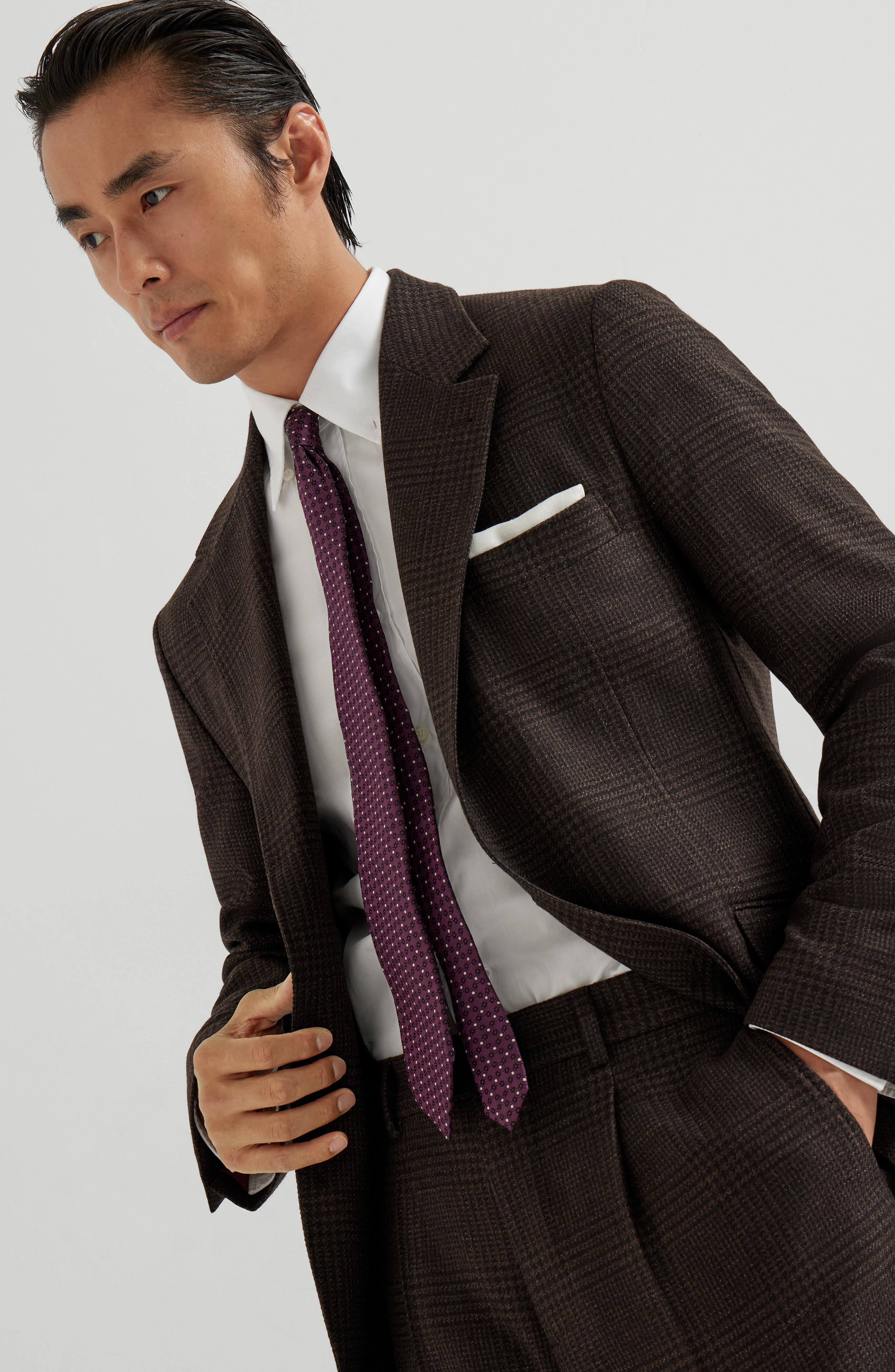Brunello Cucinelli Prince of Wales Cavallo blazer in Brown at Nordstrom - 5