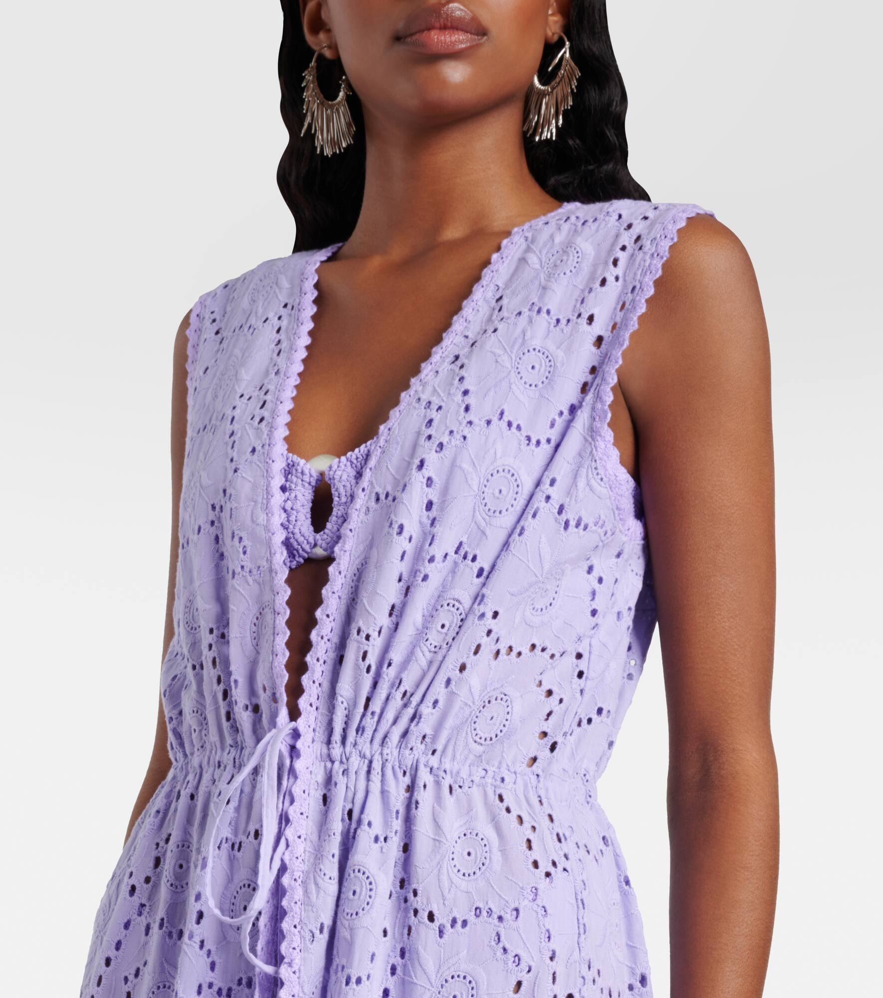 Tessa cotton lace beach cover-up - 4