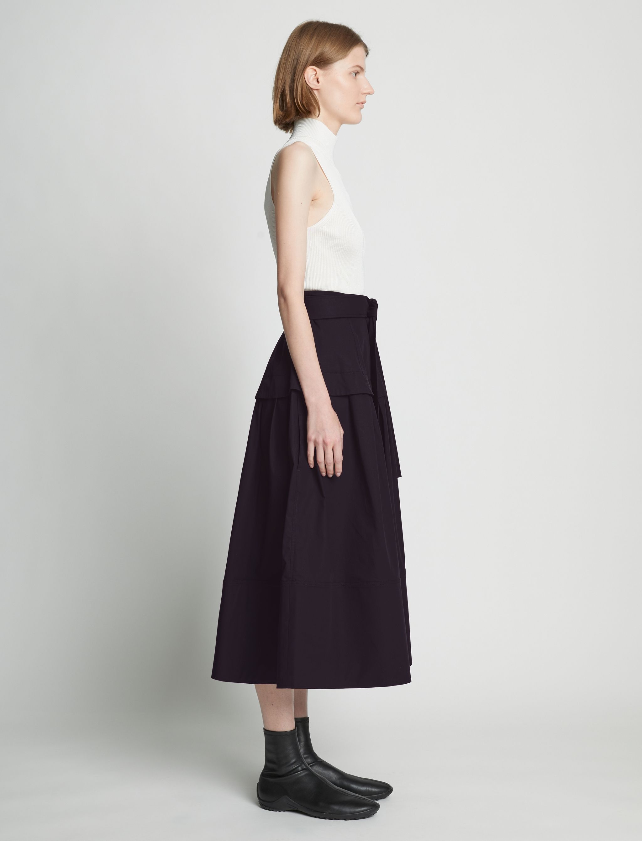 Poplin Belted Skirt - 3