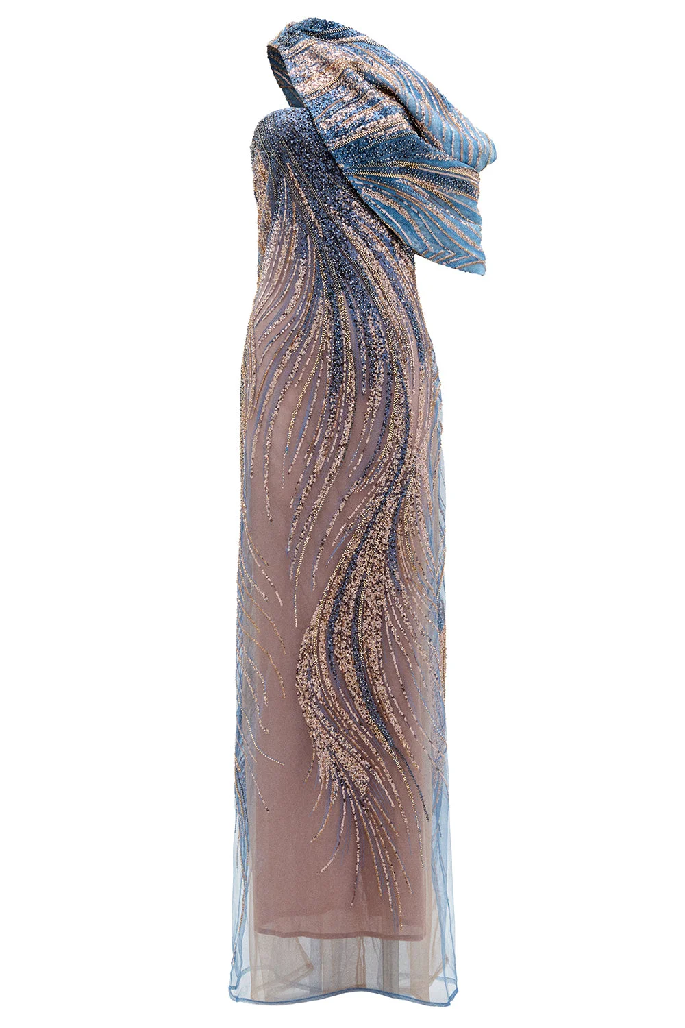 Rayo De Luna Sequin Gown - 1