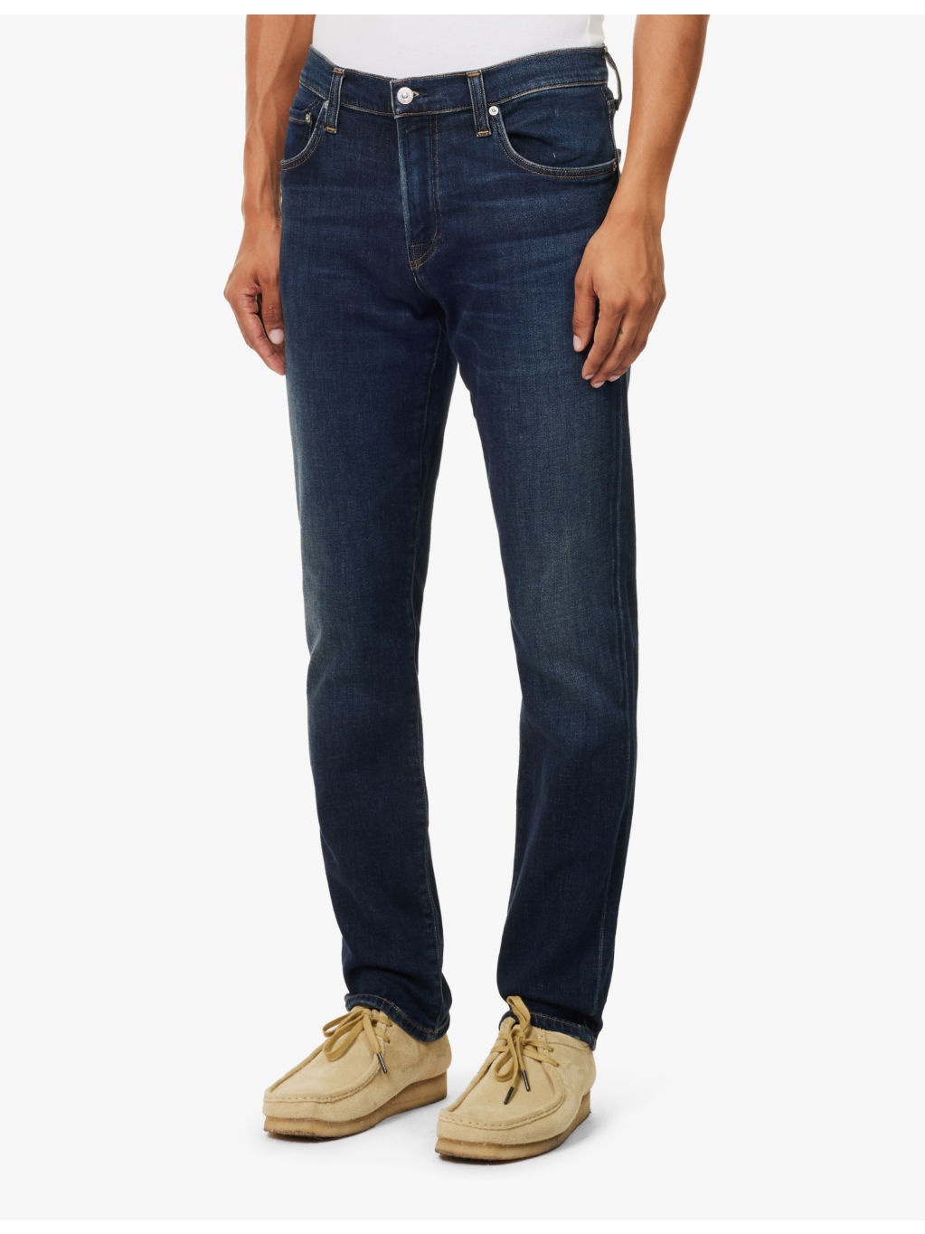 Gage regular-fit straight-leg mid-rise stretch-denim and cashmere jeans - 3