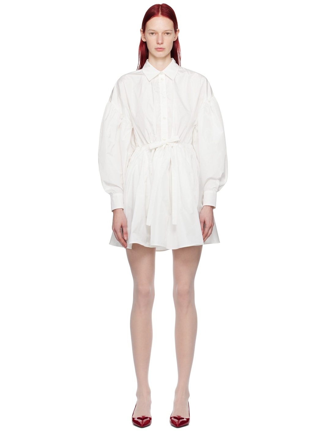 Off-White Balloon Sleeve Minidress - 1