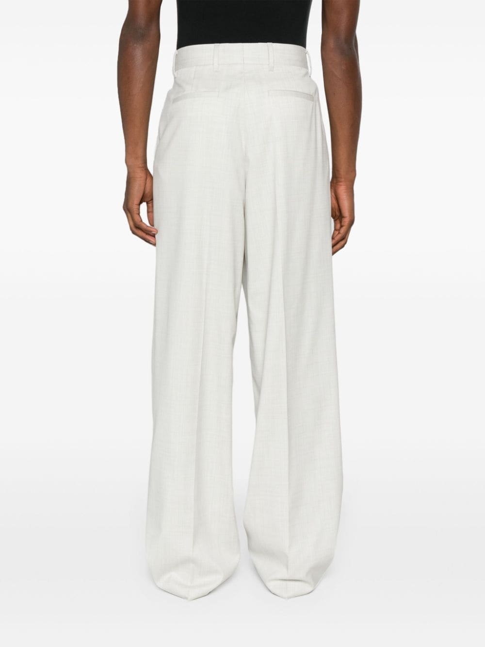 mid-rise wide-leg trousers - 4