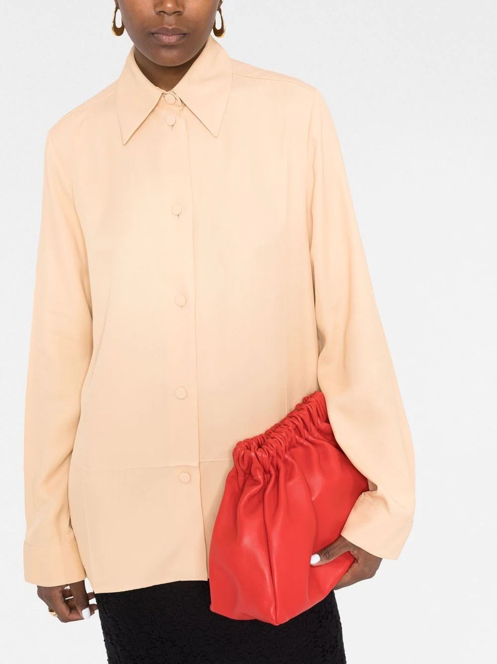 classic collar buttoned blouse - 3