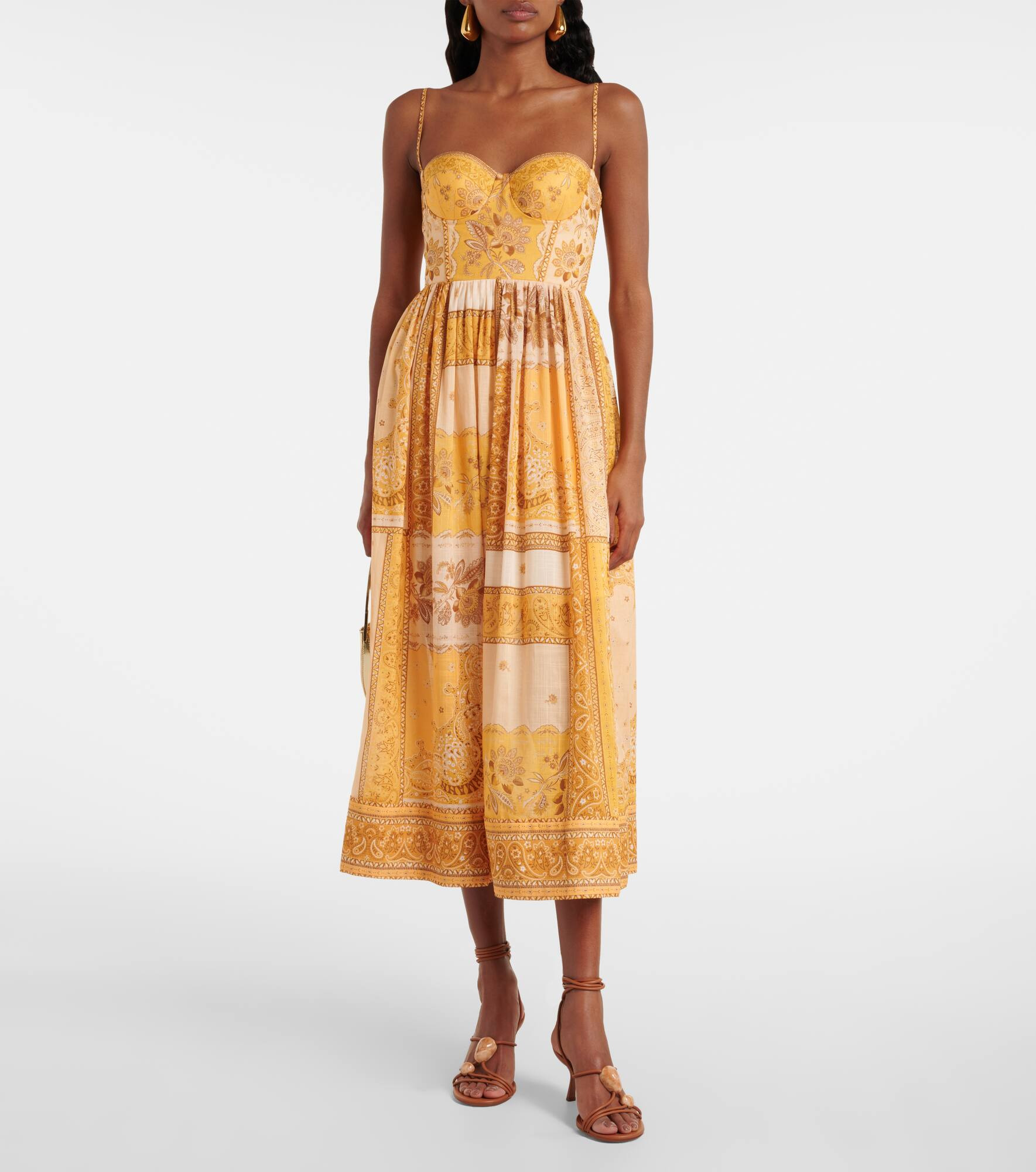 Lucky shirred cotton corset dress - 2