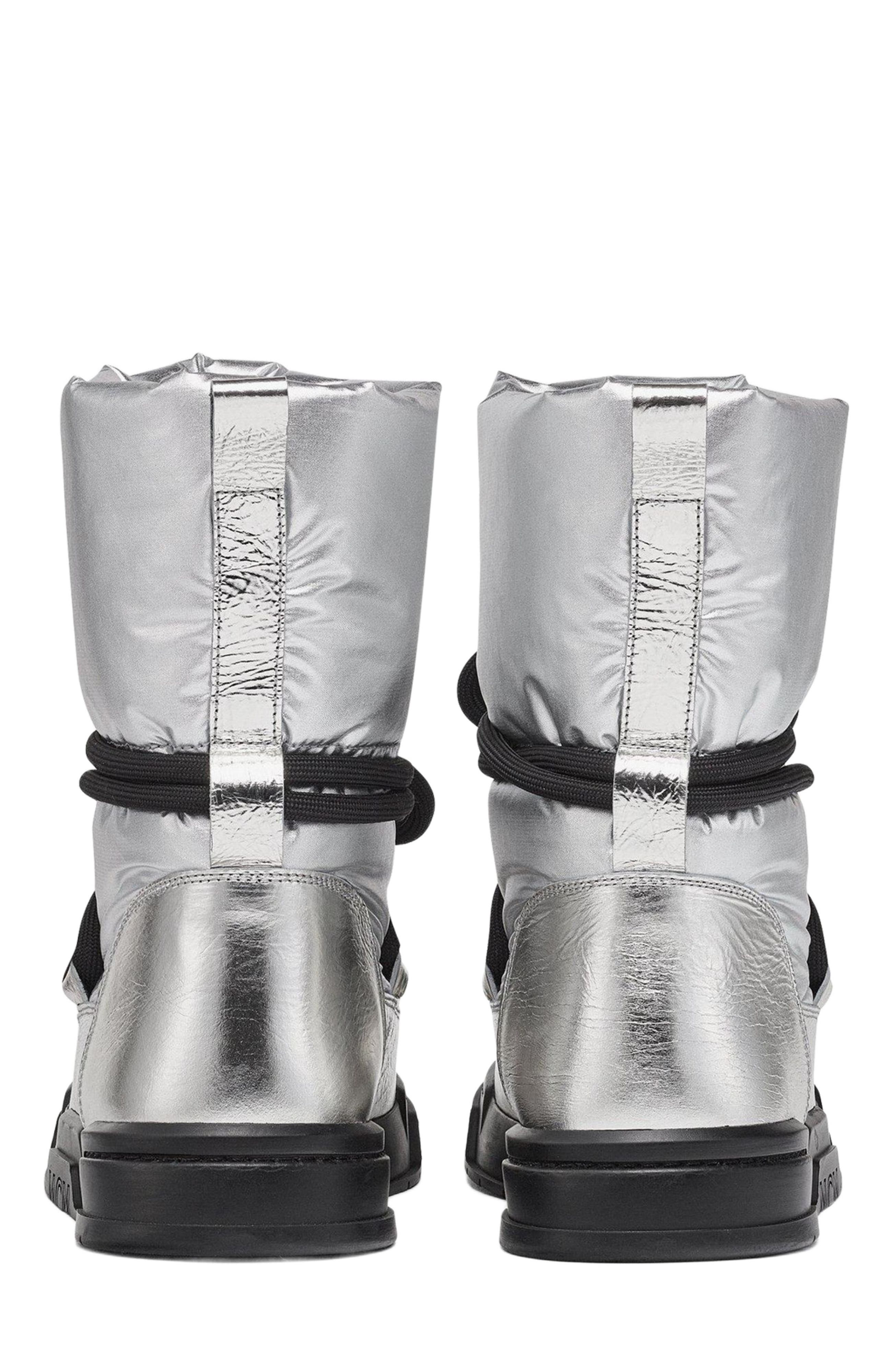 MCM Skyward Ankle Boots in Metallic Calf Leather in Silver at Nordstrom - 3