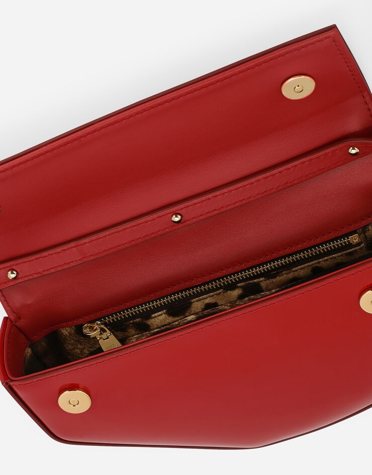 Polished calfskin moon bag with DG logo - 5