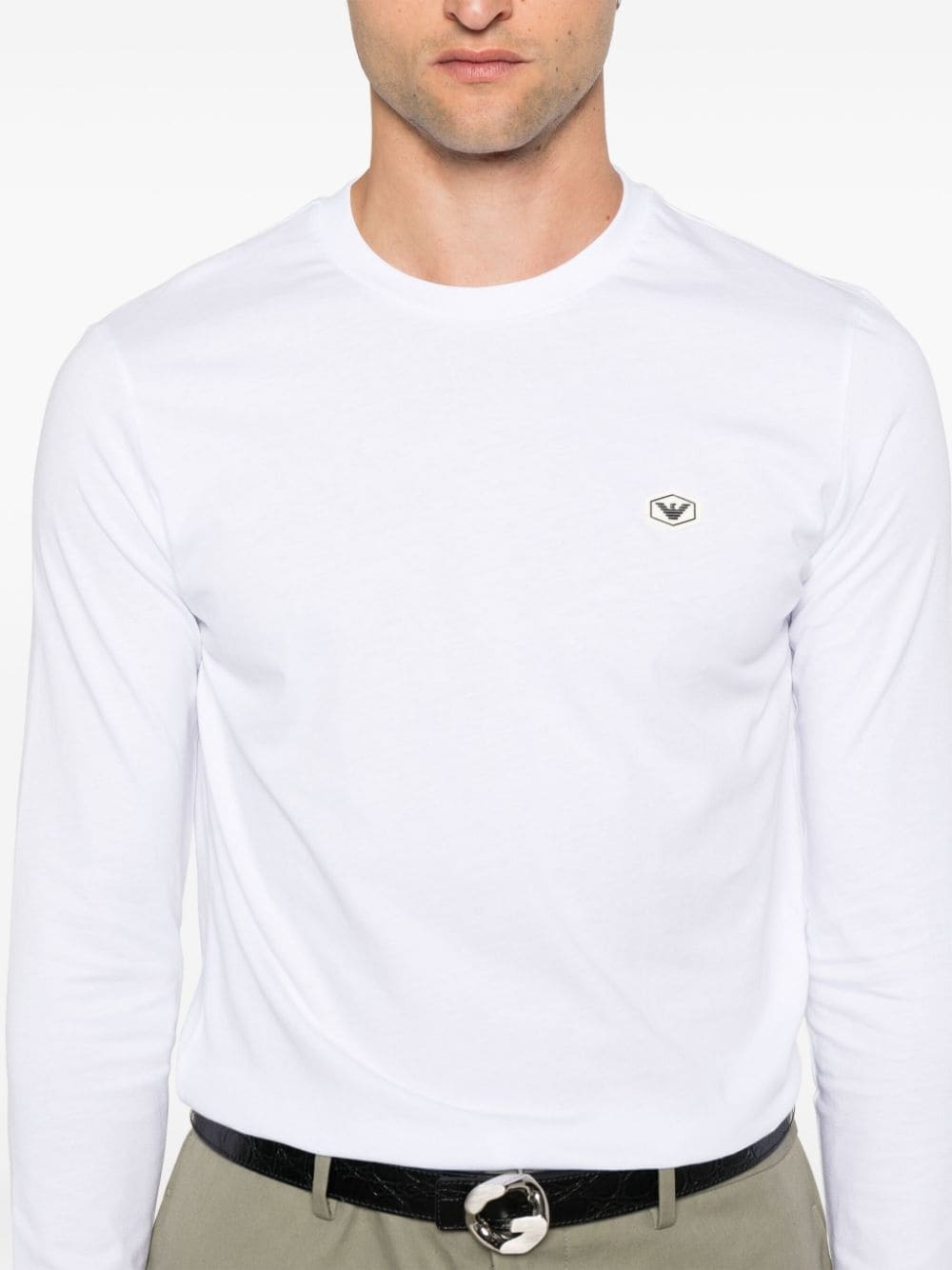 logo-patch cotton T-shirt - 5