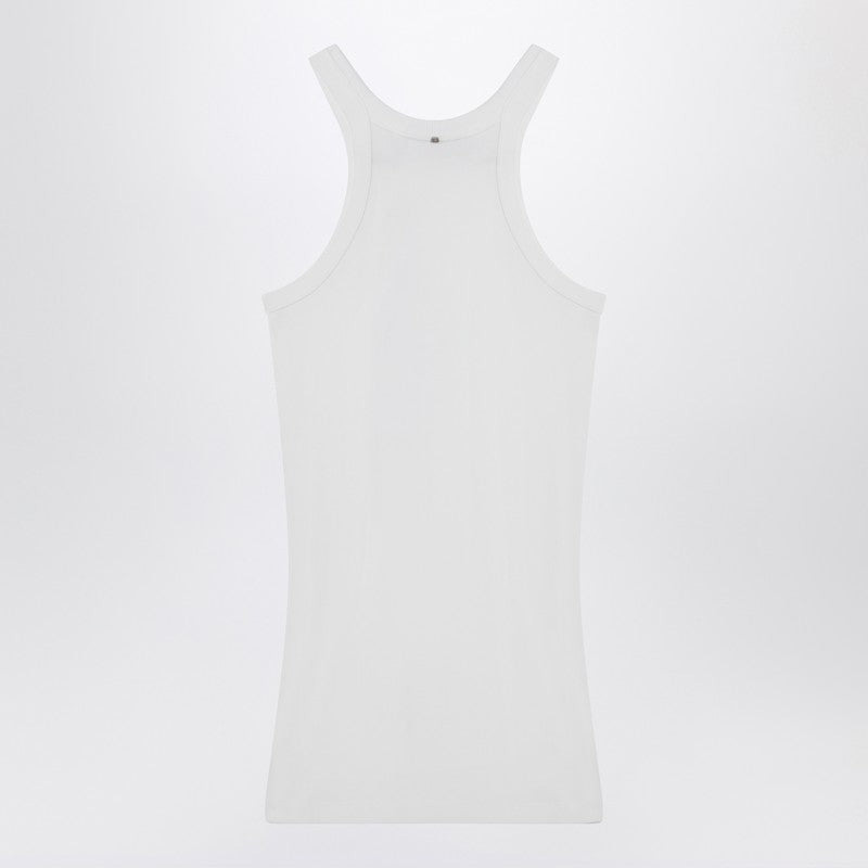 Sportmax White Ribbed Tank Top In Silk Blend Women - 2