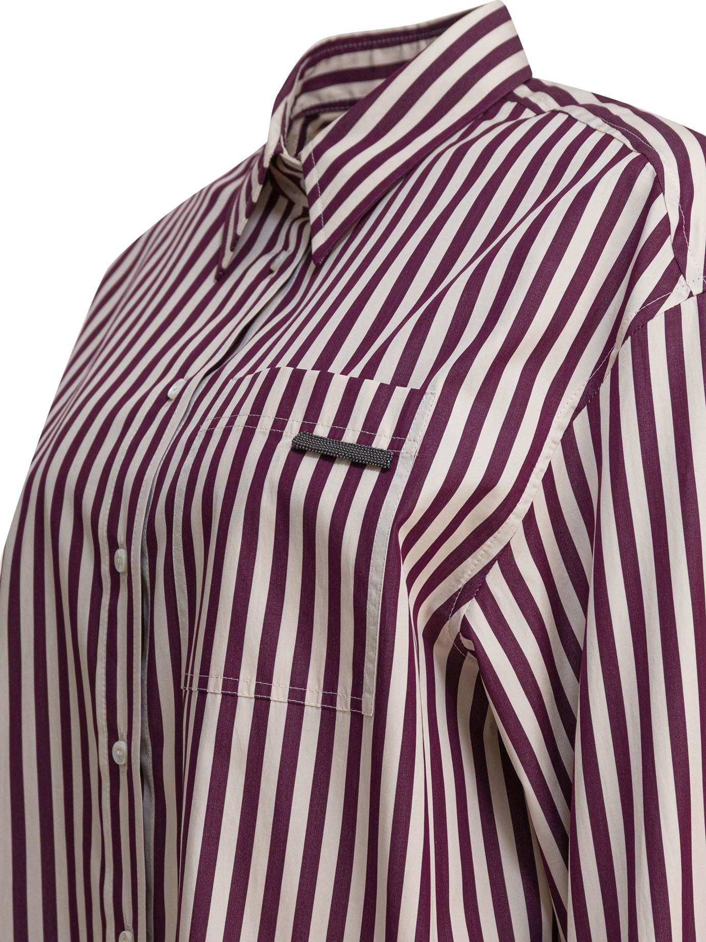 Brunello Cucinelli Cotton Poplin Shirt With Shiny Tab - 4