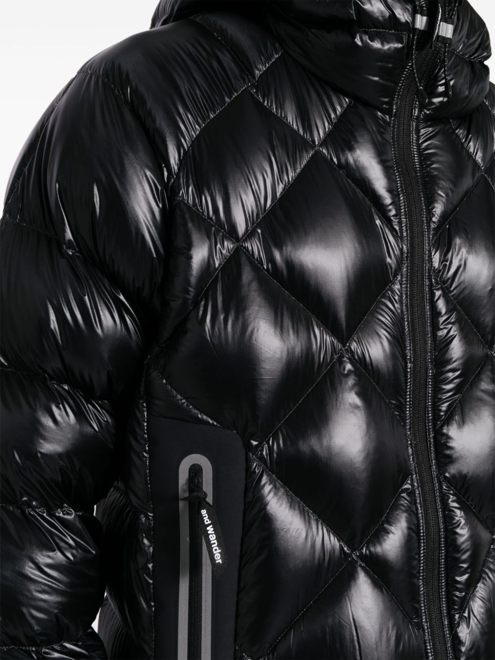 diamond-quilted padded jacket - 5