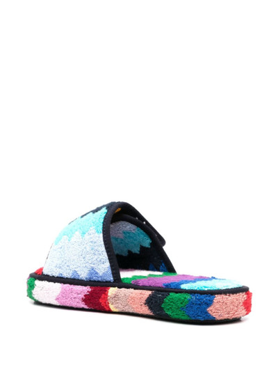 Missoni zigzag touch-strap towelling slides outlook