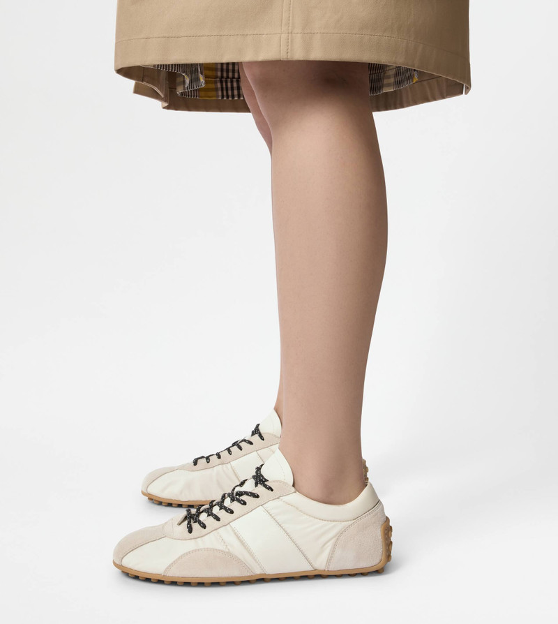 Tod's TOD'S T-MARATHON SNEAKERS IN SUEDE AND TECHNICAL FABRIC - WHITE, GREY outlook