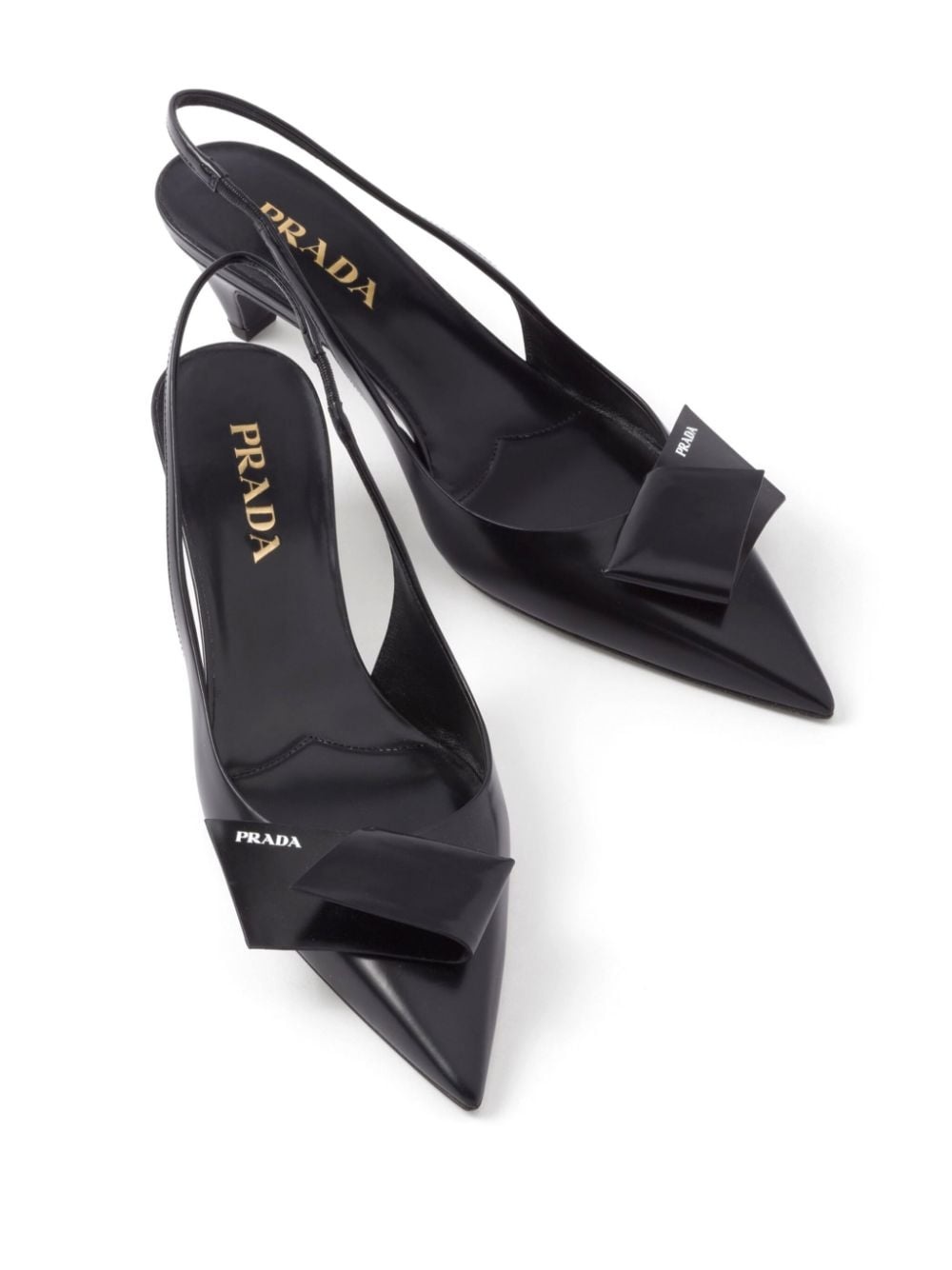 60mm fold-detail leather pumps - 4