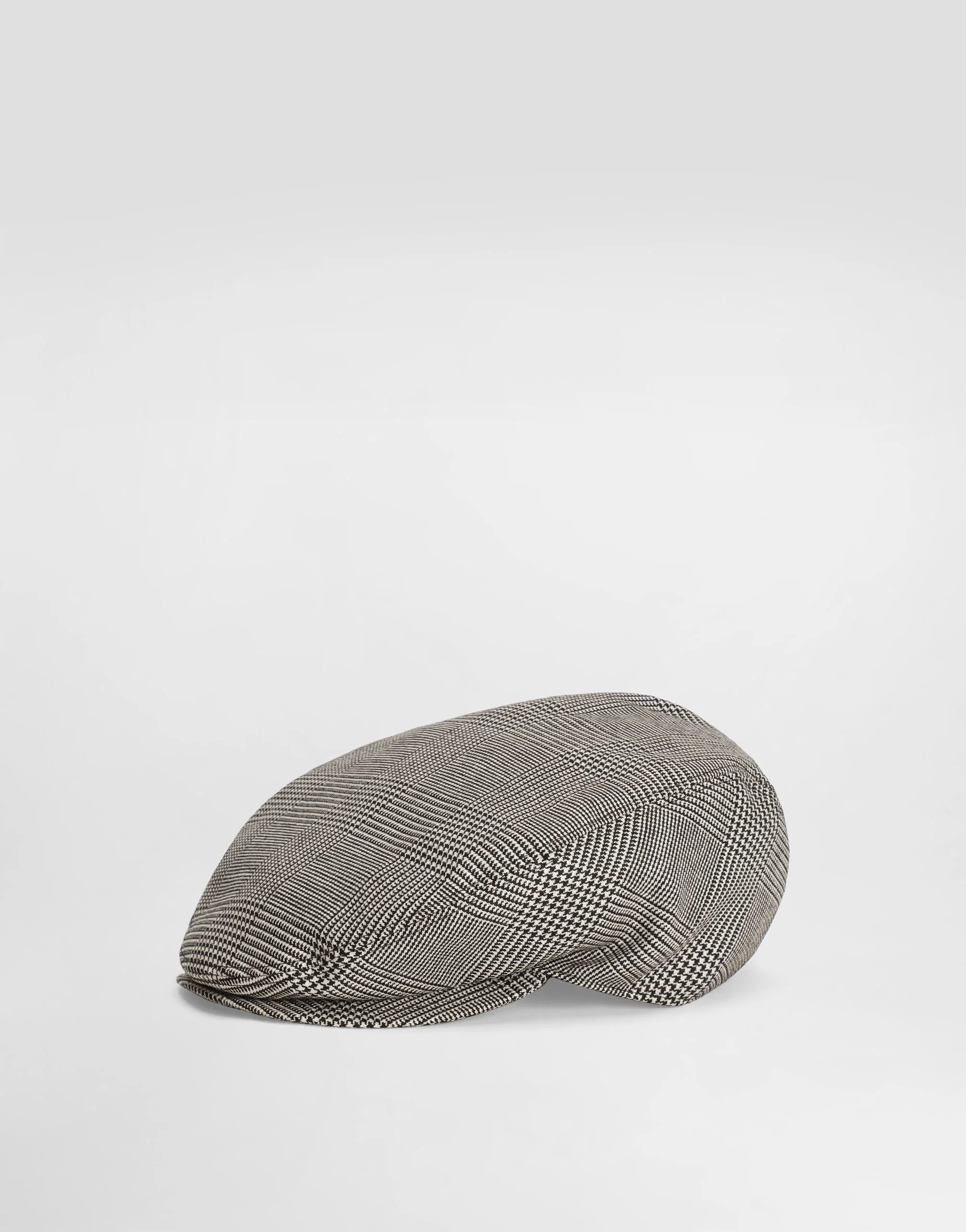 Virgin wool glen plaid flat cap - 1
