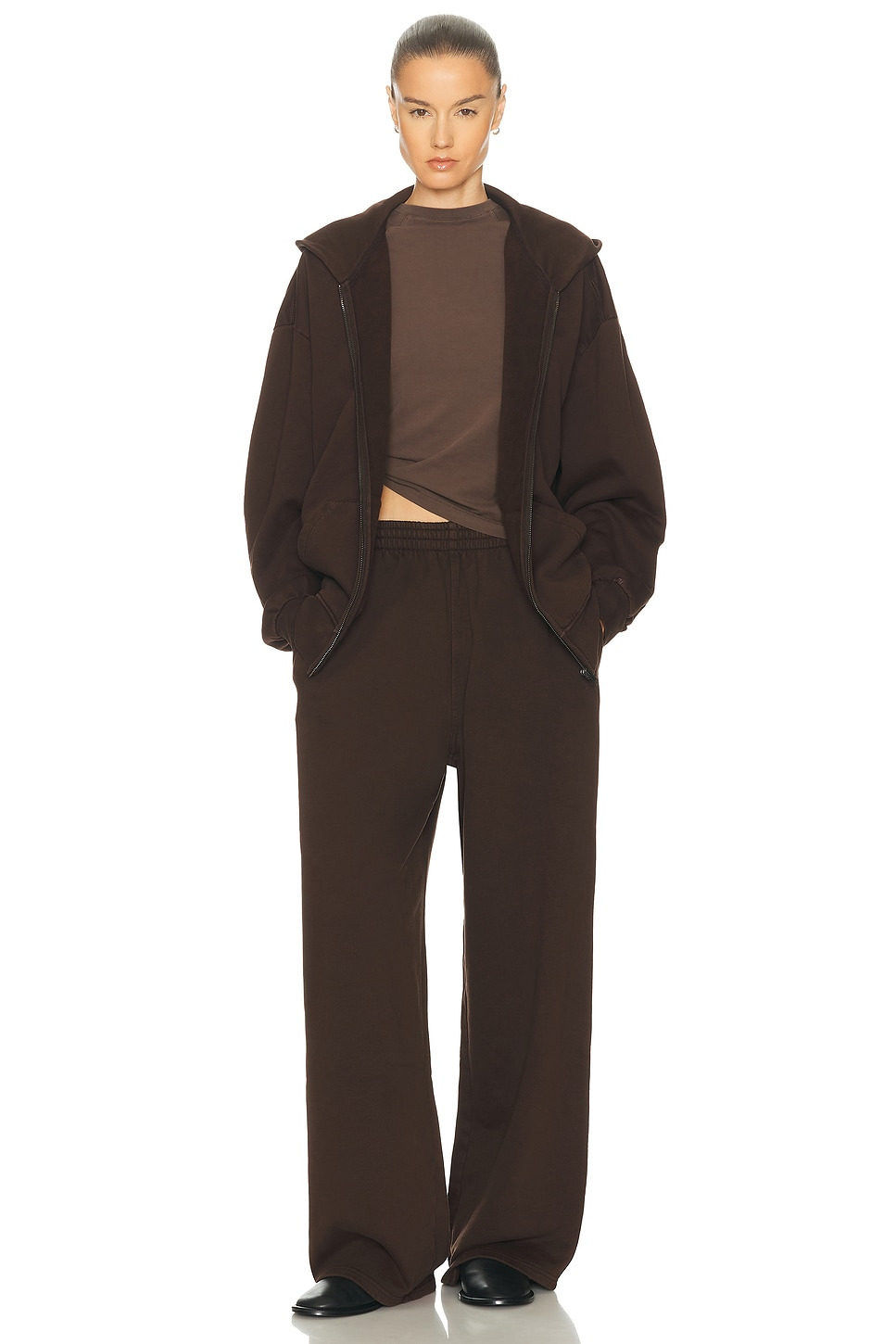 Boyfriend Fleece Boxy Zip-Up Hoodie - 5