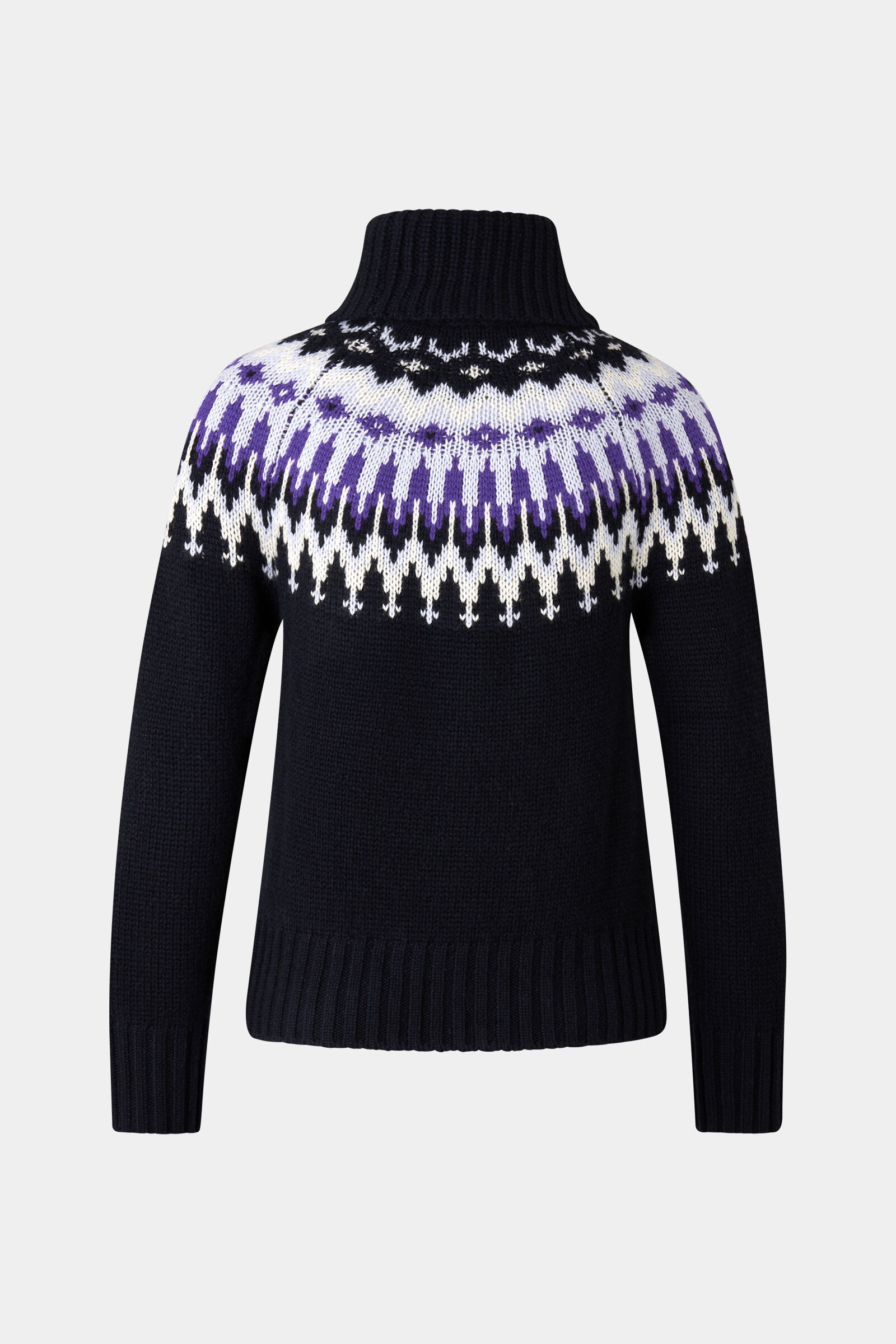 Norwegian pullover Ingrid in Navy blue/off-white/purple - 5