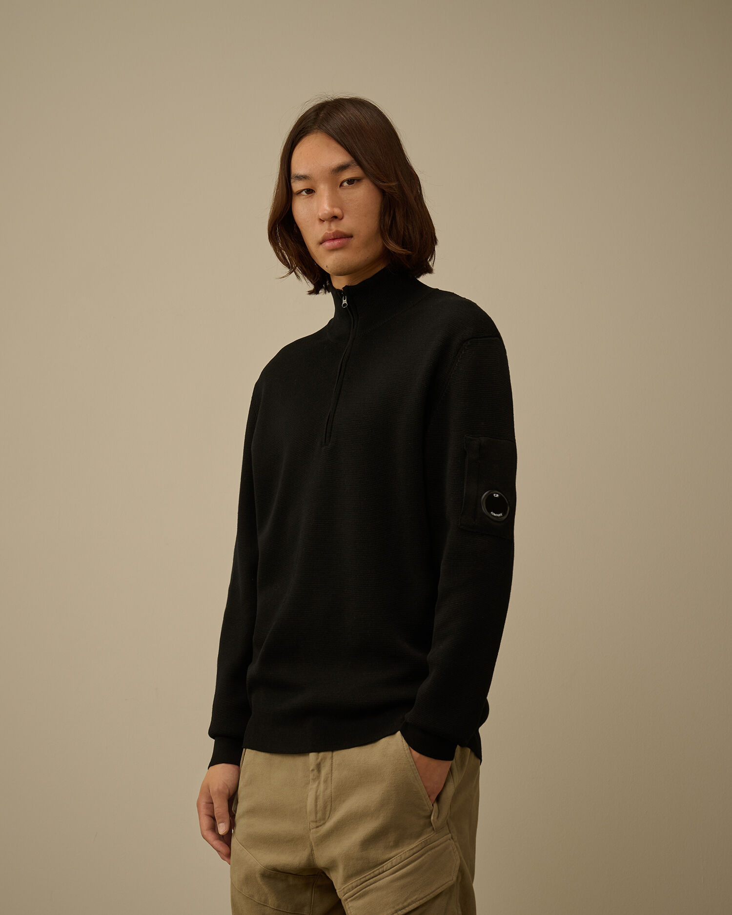 Re-Wool Half Zip Lens Sweater - 3