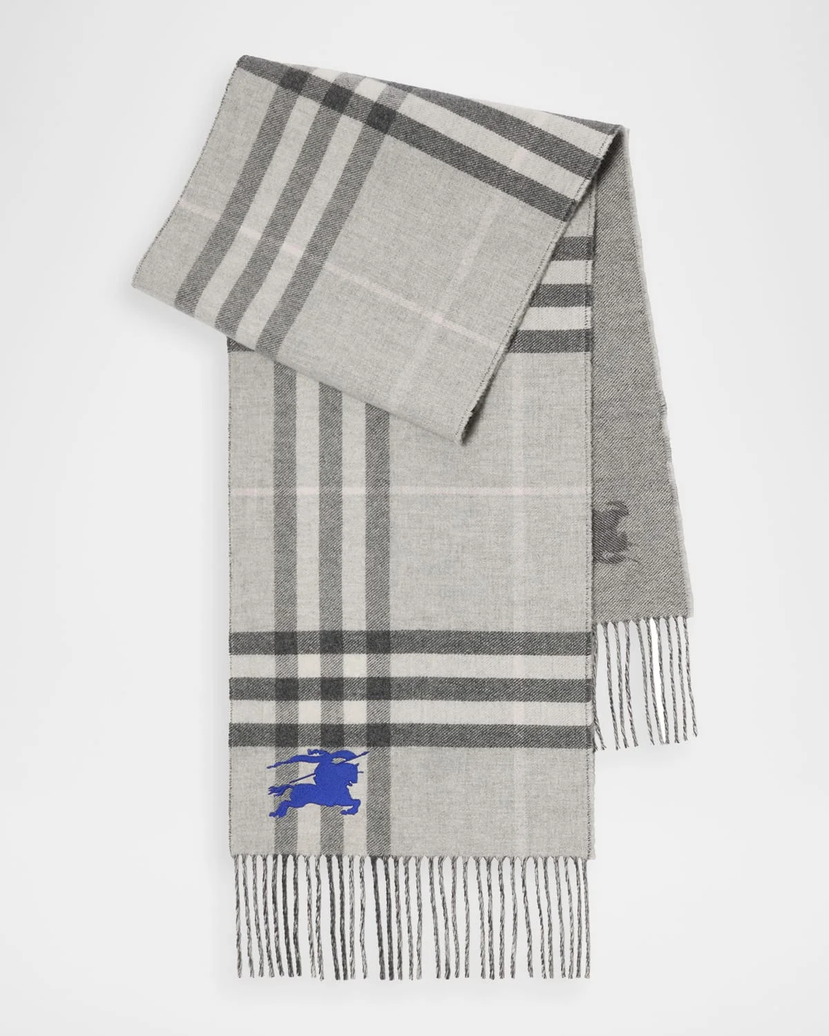 Reversible EKD Check Cashmere Scarf - 1