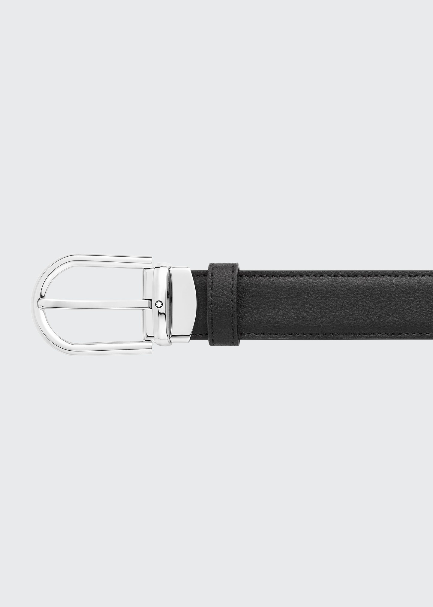 Men's Horseshoe-Buckle Reversible Leather Belt - 3