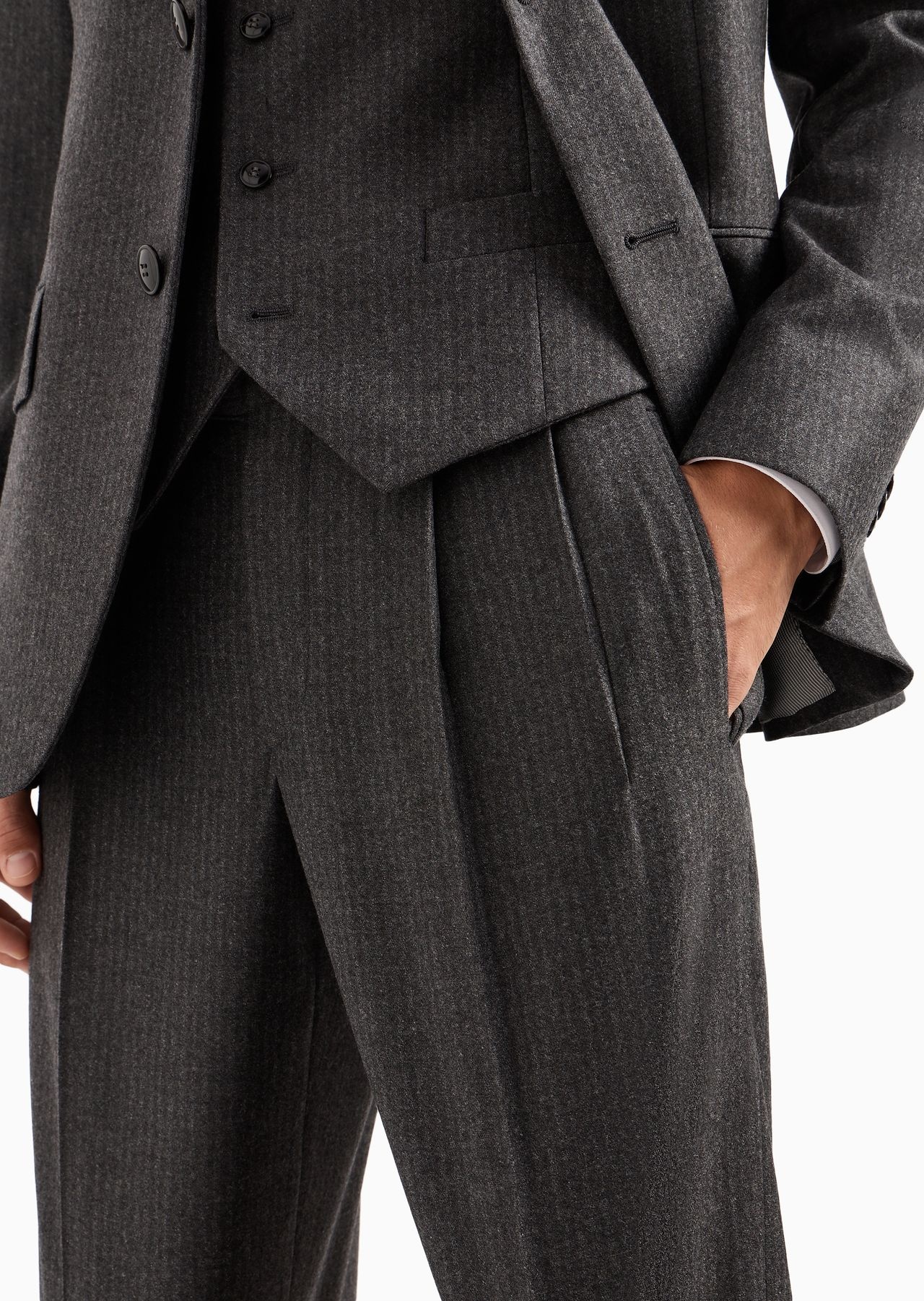 Royal Line pinstriped wool and cashmere, single-breasted suit - 6