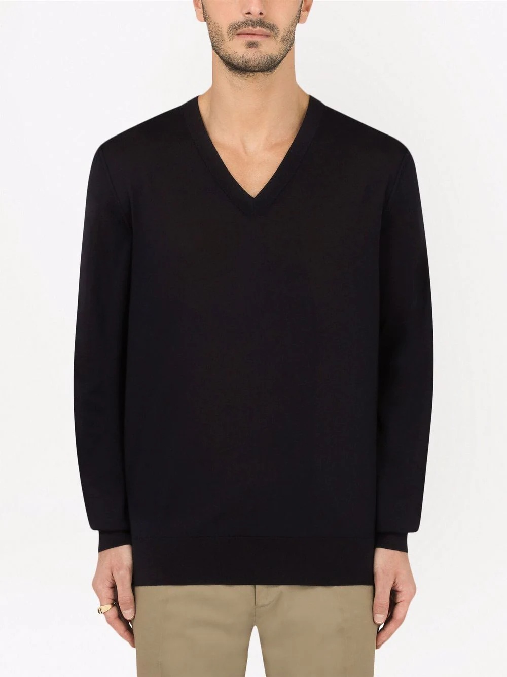 V-neck cashmere jumper - 3