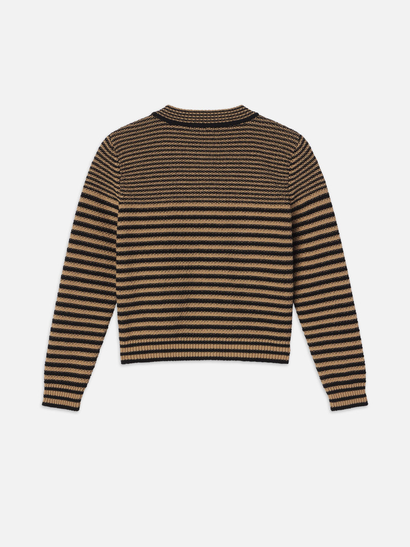 Compact Stripe Cardi in Tan Multi 5