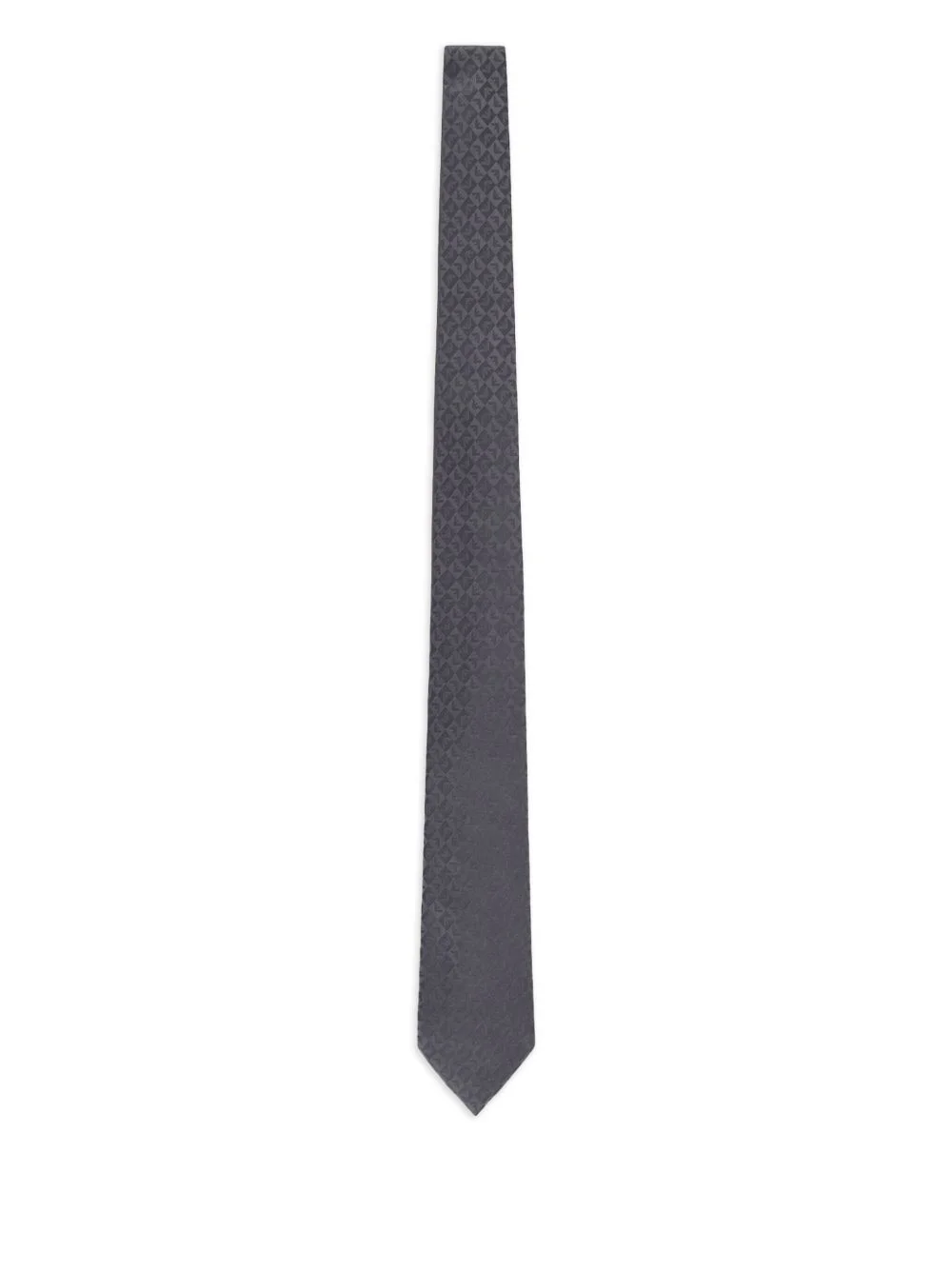 logo-jacquard silk tie - 1