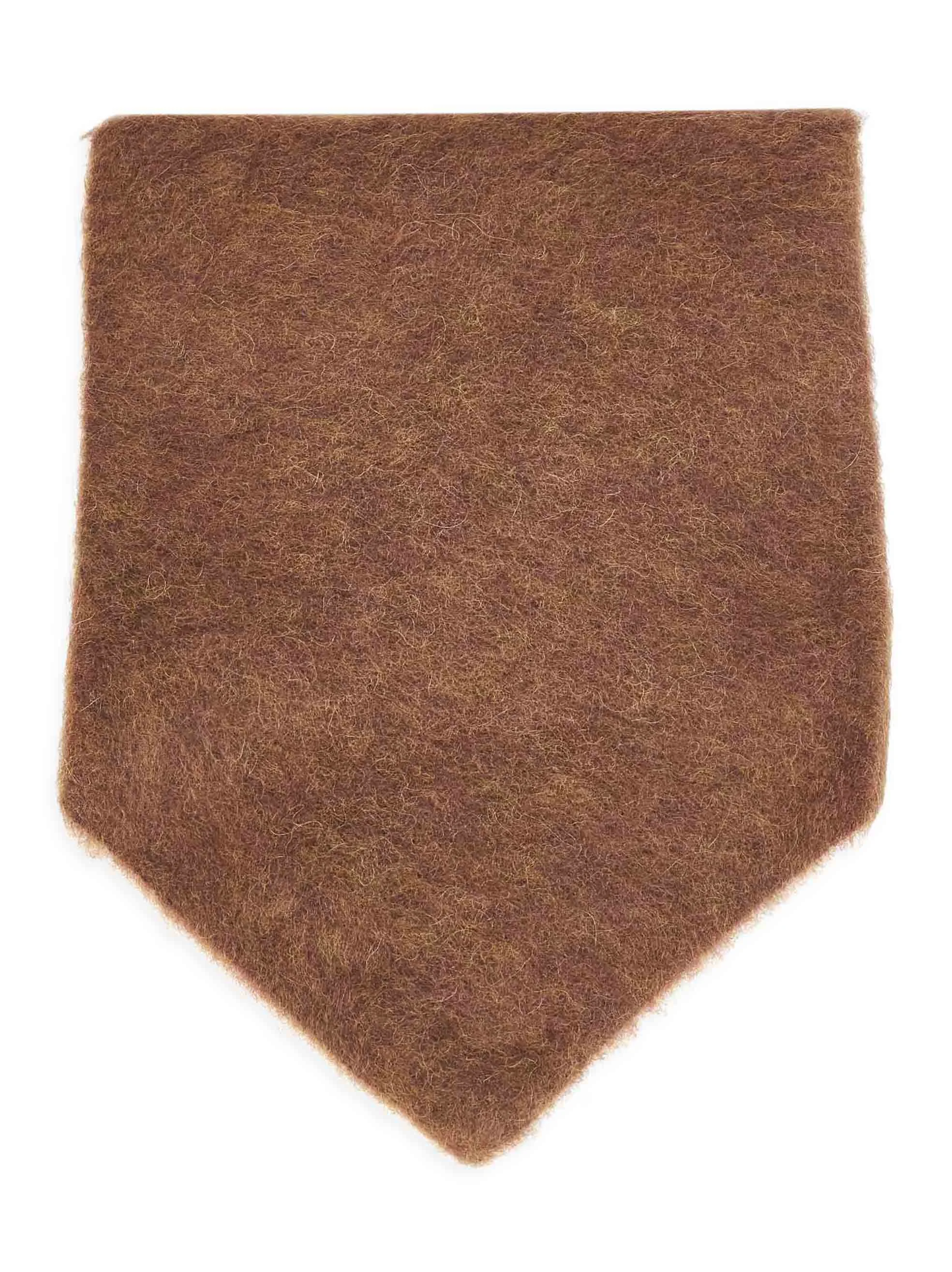 Brown alpaca-blend triangular scarf - 1