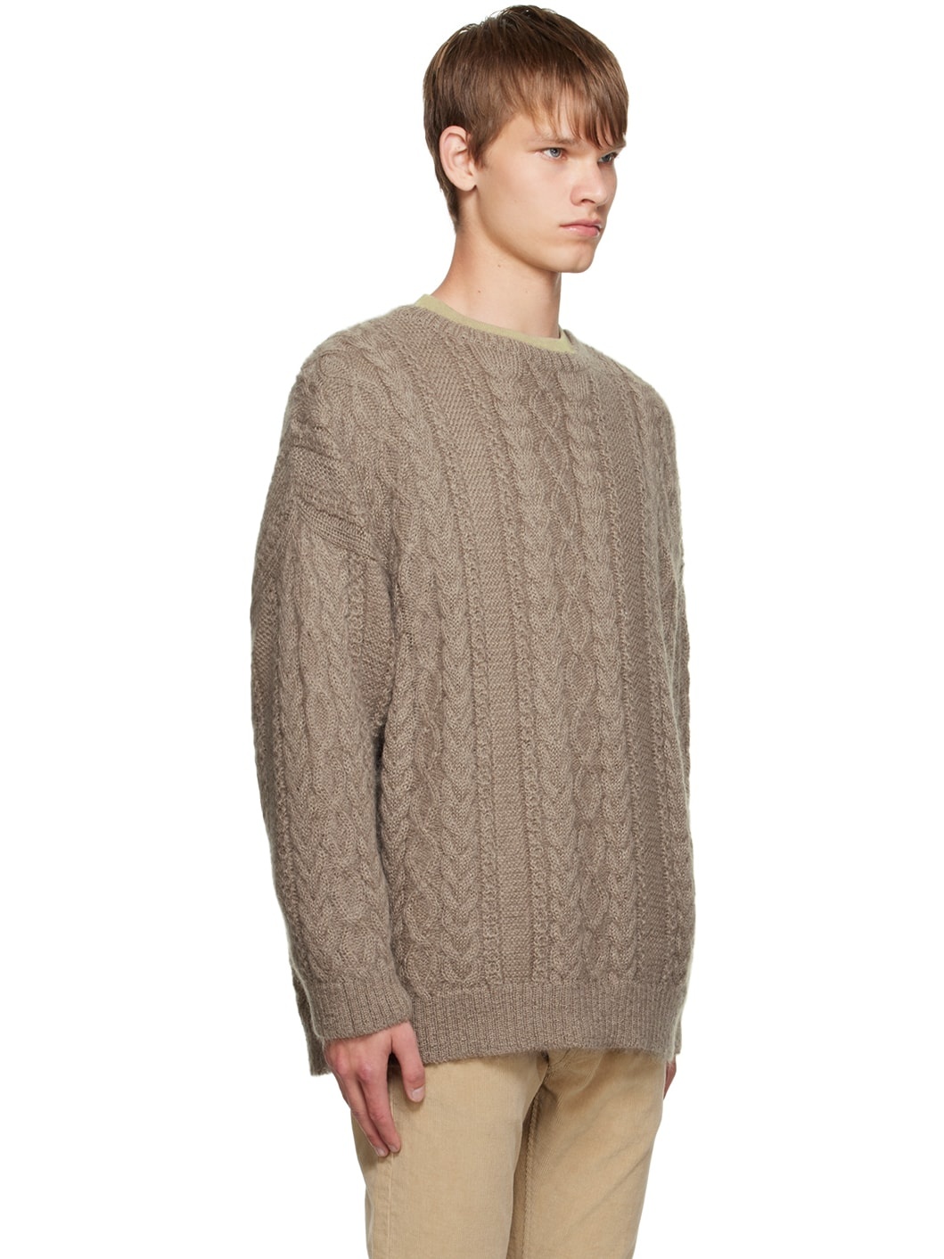 Beige Crewneck Sweater - 2